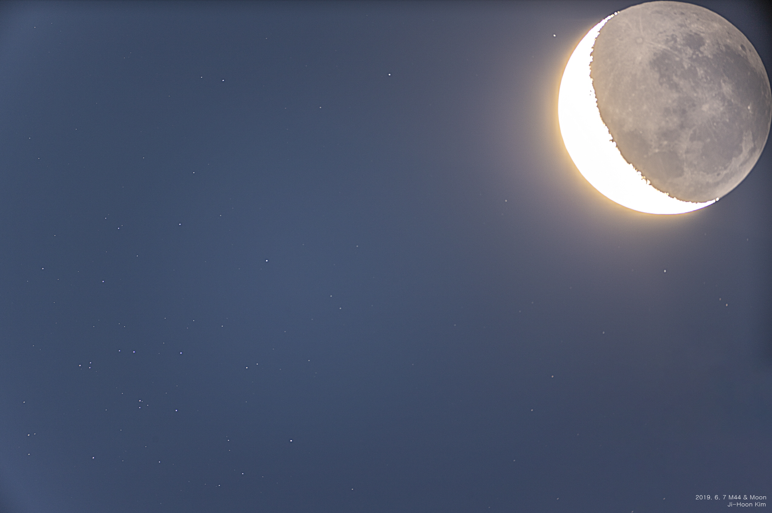 [크기변환]2019. 6. 7 Moon & M44 .jpg - 망원경버전.jpg - 이름.jpg